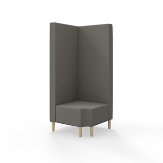 Hörnmodul Snake 90 grader R 12 med träben, hög rygg SH43