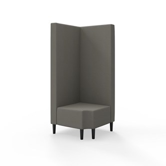 Hörnmodul Snake 90 grader R 12 med träben, hög rygg SH43