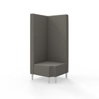 Hörnmodul Snake 90 grader R 12 med träben, hög rygg SH43