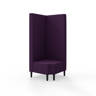 Hörnmodul Snake 90 grader R 12 med träben, hög rygg SH43