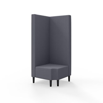 Hörnmodul Snake 90 grader R 12 med träben, hög rygg SH43