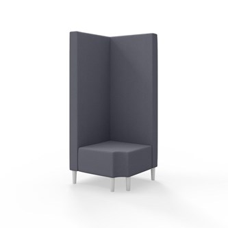 Hörnmodul Snake 90 grader R 12 med träben, hög rygg SH43