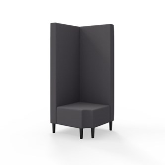 Hörnmodul Snake 90 grader R 12 med träben, hög rygg SH43