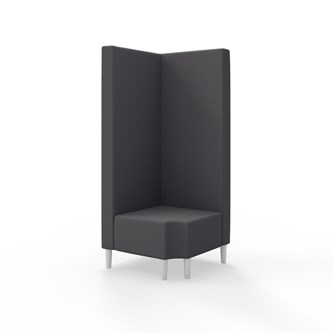 Hörnmodul Snake 90 grader R 12 med träben, hög rygg SH43