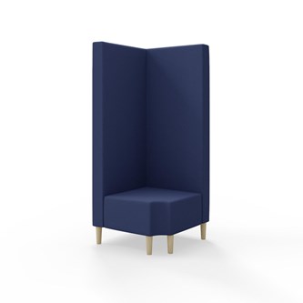 Hörnmodul Snake 90 grader R 12 med träben, hög rygg SH43