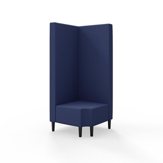 Hörnmodul Snake 90 grader R 12 med träben, hög rygg SH43