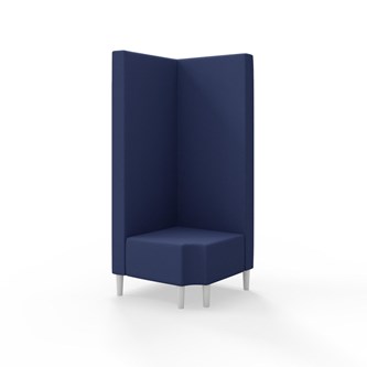 Hörnmodul Snake 90 grader R 12 med träben, hög rygg SH43