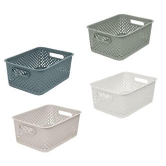 Förvaringskorg av återvunnen plast, stor