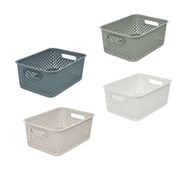 Förvaringskorg av återvunnen plast, stor