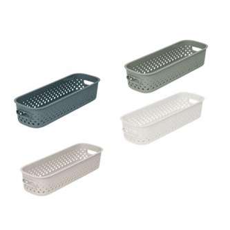 Förvaringskorg av återvunnen plast, avlång