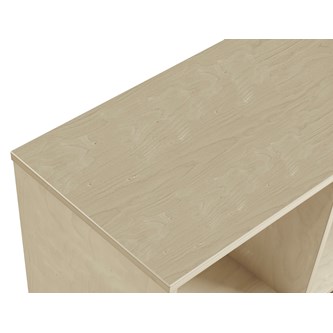 Kubus björk 1 hyllplan med bulletin board