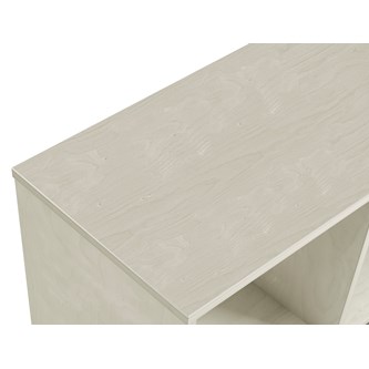 Kubus vitpigmenterad 3 fack med spegelrygg