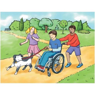 Pussel, gå ut med hunden