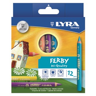 Färgpennor Lyra Super Ferby, 12-pack 12 cm