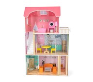 Stort dockhus med möbler