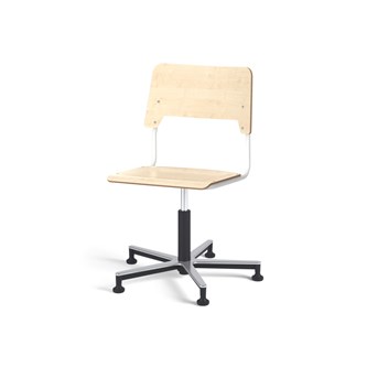 Stol Como FSC BX gas (hög) Alu glidfot stor sits vitt stativ