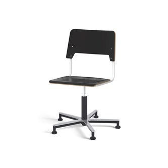 Stol Como FSC BX gas (hög) Alu glidfot stor sits vitt stativ