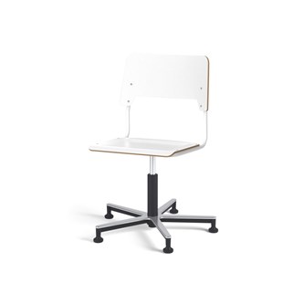 Stol Como FSC BX gas (hög) Alu glidfot stor sits vitt stativ