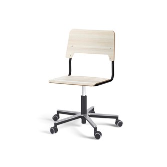 Stol Como FSC BX gas (låg) Alu hjul stor sits svart stativ