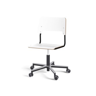 Stol Como FSC BX gas (låg) Alu hjul stor sits svart stativ