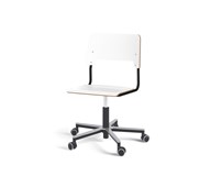 Stol Como FSC BX gas (låg) Alu hjul stor sits svart stativ