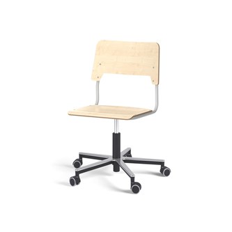 Stol Como FSC gas (låg) Alu hjul stor sits silverstativ