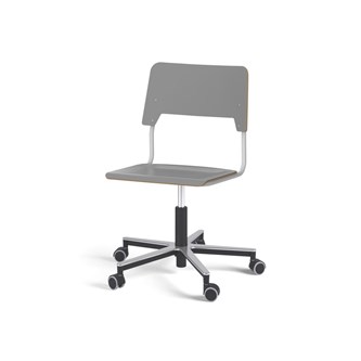 Stol Como FSC gas (låg) Alu hjul stor sits silverstativ