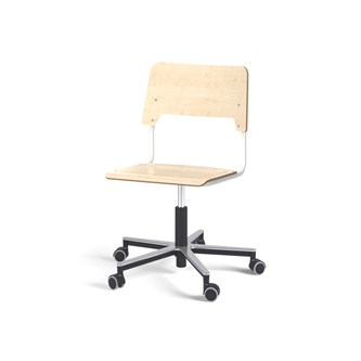 Stol Como FSC BX gas (hög) Alu hjul stor sits vitt stativ