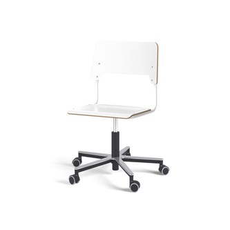 Stol Como FSC BX gas (hög) Alu hjul stor sits vitt stativ