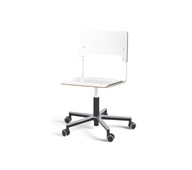 Stol Como FSC BX gas (låg) Alu hjul stor sits vitt stativ