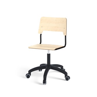 Stol Como FSC BX gas (låg) hjul stor sits svart stativ