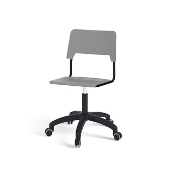 Stol Como FSC BX gas (låg) hjul stor sits svart stativ