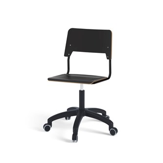 Stol Como FSC BX gas (låg) hjul stor sits svart stativ