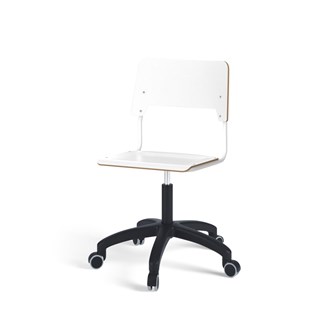 Stol Como FSC BX gas (hög) hjul stor sits vitt stativ