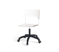 Stol Como FSC BX gas (låg) hjul stor sits vitt stativ