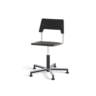 Stol Como FSC gas (låg) Alu glidfot mellan sits silverstativ