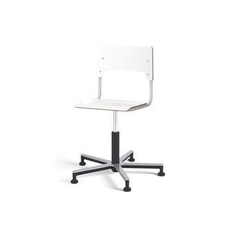 Stol Como FSC gas (låg) Alu glidfot mellan sits silverstativ