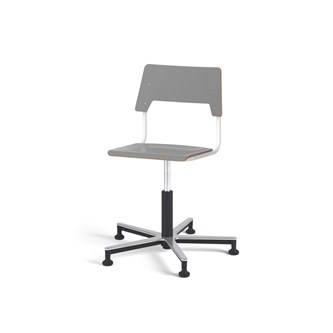 Stol Como FSC BX gas (låg) Alu glidfot mellan sits vitt stativ