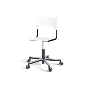 Stol Como FSC BX gas (låg) Alu hjul mellan sits svart stativ