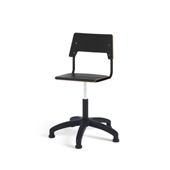 Stol Como FSC BX gas (hög) glidfot mellan sits svart stativ