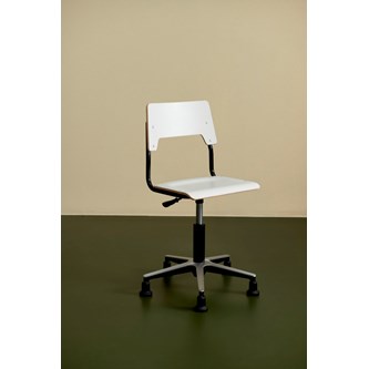 Stol Como FSC BX gas (låg) glidfot mellan sits svart stativ