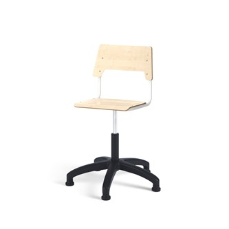 Stol Como FSC BX gas (hög) glidfot mellan sits vitt stativ