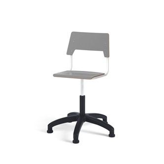 Stol Como FSC BX gas (hög) glidfot mellan sits vitt stativ