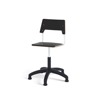 Stol Como FSC BX gas (hög) glidfot mellan sits vitt stativ