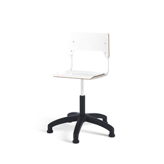 Stol Como FSC BX gas (hög) glidfot mellan sits vitt stativ