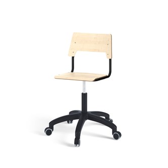 Stol Como FSC BX gas (hög) hjul mellan sits svart stativ