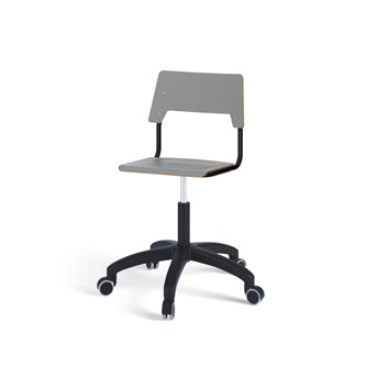 Stol Como FSC BX gas (hög) hjul mellan sits svart stativ