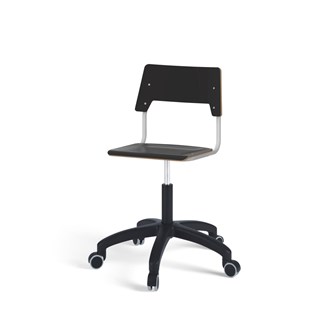 Stol Como FSC gas (hög) hjul mellan sits silverstativ