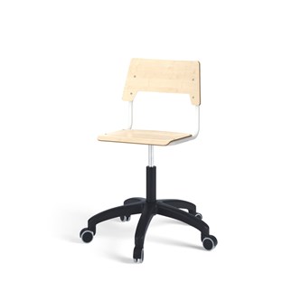 Stol Como FSC BX gas (hög) hjul mellan sits vitt stativ