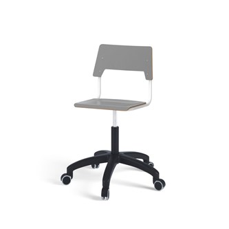 Stol Como FSC BX gas (hög) hjul mellan sits vitt stativ